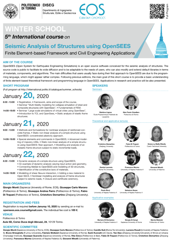 Flyer of the 5th OpenSees course